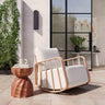 TOV Turin Indoor/Outdoor Concrete Accent Stool, Red option, image 6