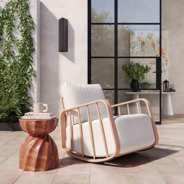 TOV Turin Indoor/Outdoor Concrete Accent Stool, Red option, image 6