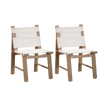 TOV Cassie Cream Outdoor Dining Chair - Set of 2 Cream