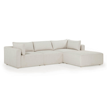 TOV Hangover 4-Piece Cream Performance Fabric Outdoor Modular Sectional Cream
