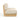 TOV Reavan 67" Cream Performance Fabric Outdoor Lounge Sofa Cream, Light Teak