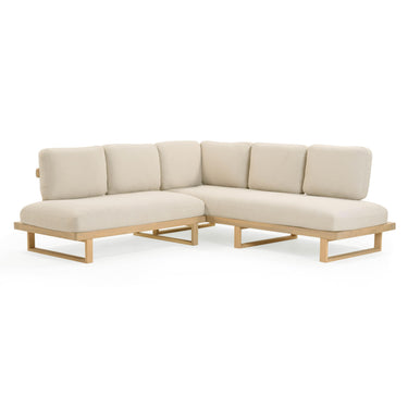 TOV Evan 2-Piece Cream Performance Fabric Outdoor L-Shaped Sectional Cream