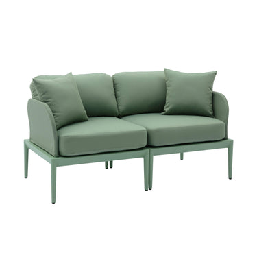 TOV Kapri 55" Modular Outdoor Loveseat Moss Green
