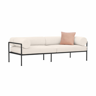 TOV Vera 84" Cream Performance Fabric Outdoor Sofa Cream