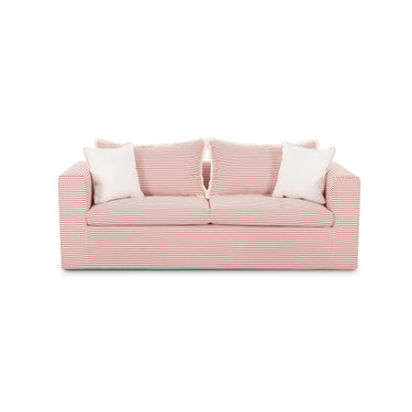 TOV Salty 84.5" Striped Contract-Grade Indoor/Outdoor Sofa Red