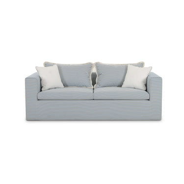 TOV Salty 84.5" Striped Contract-Grade Indoor/Outdoor Sofa Blue