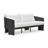 TOV Alexa 80" Rattan Performance Fabric Outdoor Sofa Black
