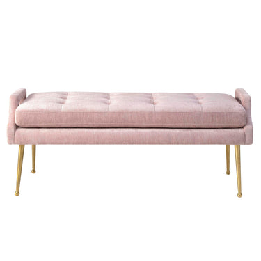 TOV Eileen Velvet Bench Pink