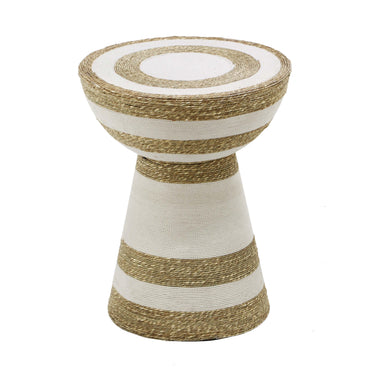TOV Wren Grass Side Table, Natural/White option, image 1