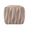 TOV Ember Natural and Cream Woven Pouf, image 1