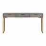 TOV Pesce 59" Shagreen 3 Drawer Console Table Grey