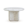 TOV Juju Faux Marble Indoor/Outdoor Round Coffee Table (24"-32"), White / 24" option, image 3