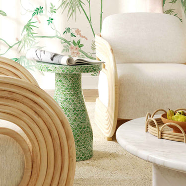 TOV Halio Shell Side Table, Green option, image 3