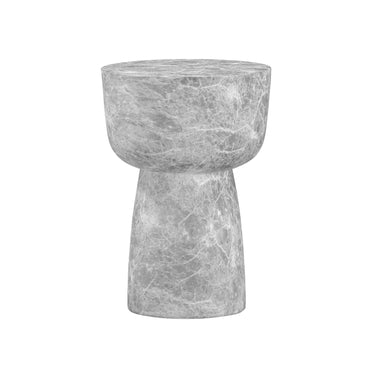 TOV Charra Indoor/Outdoor Side Table Grey