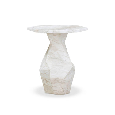 TOV Esme Faux Marble Indoor/Outdoor Round Side Table, image 1