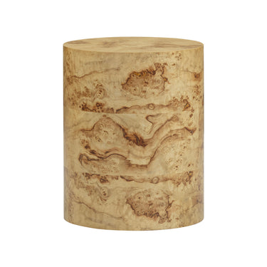 TOV Fig Natural Burl Drum Side Table, image 1