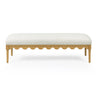 TOV Oodle 56.5" Performance Vegan Mohair Bench, Cream / Natural Ash option, image 1
