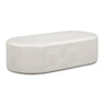 TOV Suraya 55" Indoor/Outdoor Concrete Rounded Coffee Table, Ivory option, image 3