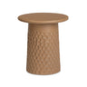 TOV Hessa Indoor/Outdoor Concrete Chiseled Side Table, Terracotta option, image 1