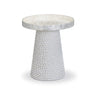 TOV Coast Pearl White Seashell Round Side Table, image 1