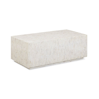 TOV Earl 48" Shell Rectangular Coffee Table, Cream option, image 3