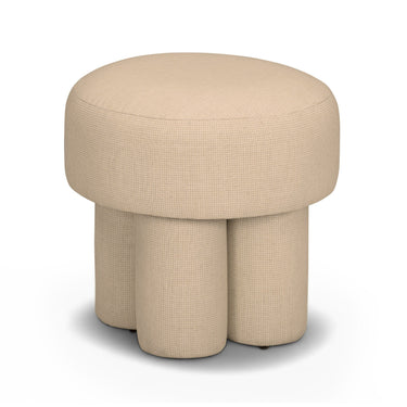 TOV Masha Yellow Gingham Performance Linen Accent Stool, image 1