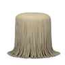 TOV Shag Me Performance Vegan Leather Ottoman, Tan option, image 1