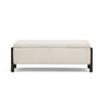 TOV Abby 52" Nubby Fabric Storage Bench, Cream option, image 1