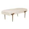 TOV Brno 53.5" Performance Velvet Bench, Off-White option, image 1