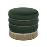 TOV Lakka Performance Velvet Ottoman, Green option, image 1