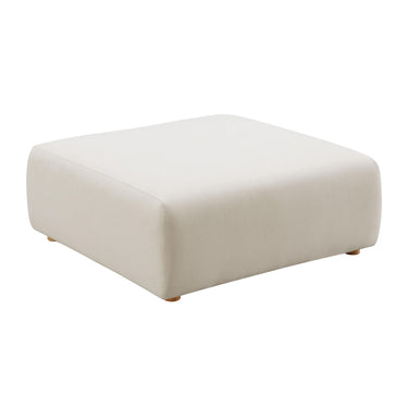 TOV Hangover Cream Performance Linen Ottoman, image 1