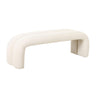 TOV Leigh 56" Performance Velvet Channeled Bench, Cream option, image 1