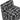 TOV Pippa Geometric Performance Jacquard Weave Accent Stool Black and White