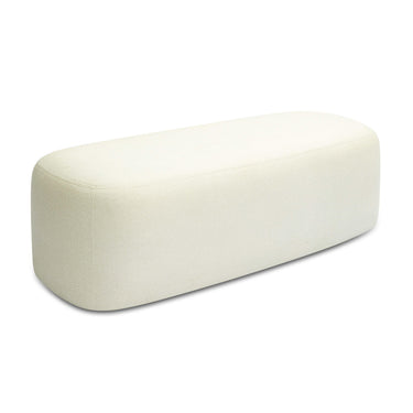 TOV Graceland 54" Performance Faux Mohair Bench, Cream option, image 1
