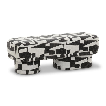TOV Lena 47" Performance Jacquard Bench, Black and White option, image 1