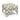TOV Raji Cream Leopard Jacquard Ottoman
