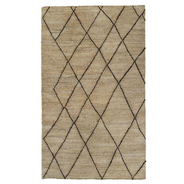 TOV Crosshatch Natural Area Rug Black, Natural 5' x 8'