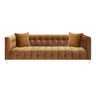 TOV Bea 90.6" Performance Velvet Tufted Sofa Cognac