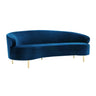 TOV Baila 89" Performance Velvet Sofa Navy