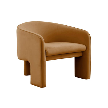 TOV Marla Performance Velvet Accent Chair, Cognac option, image 1