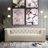 TOV Farah 91" Performance Velvet Sofa, Cream option, image 7
