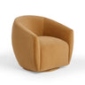 TOV Jordan Performance Velvet Swivel Accent Chair, Tan option, image 1