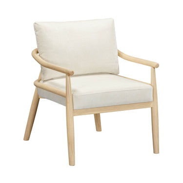 TOV Dixie Performance Chenille Velvet Accent Chair, Cream option, image 1
