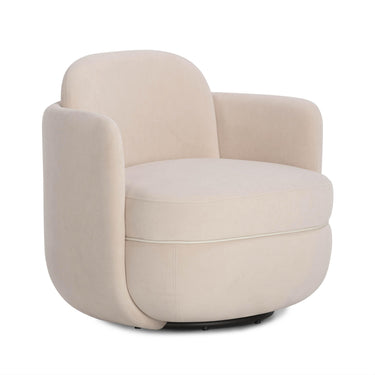 TOV Wolfie Performance Velvet Swivel Accent Chair, Blush option, image 1