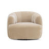 TOV Jasmine Upcycled Contract-Grade Basketweave Fabric Swivel Accent Chair, Oat option, image 1