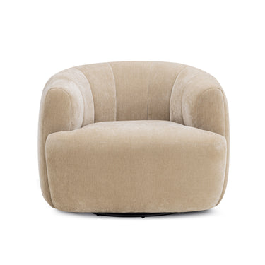 TOV Jasmine Upcycled Contract-Grade Basketweave Fabric Swivel Accent Chair, Oat option, image 1