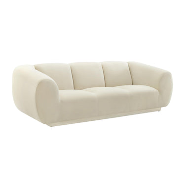 TOV Emmet 90" Performance Velvet Sofa Cream