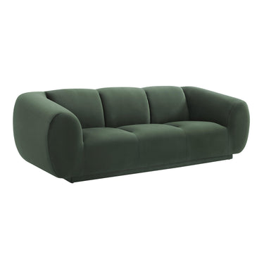 TOV Emmet 90" Performance Velvet Sofa Forest Green