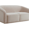 TOV Yara 70" Pleated Performance Velvet Loveseat Beige