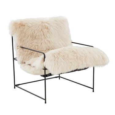 TOV Kimi Genuine Sheepskin Accent Chair, Natural option, image 1